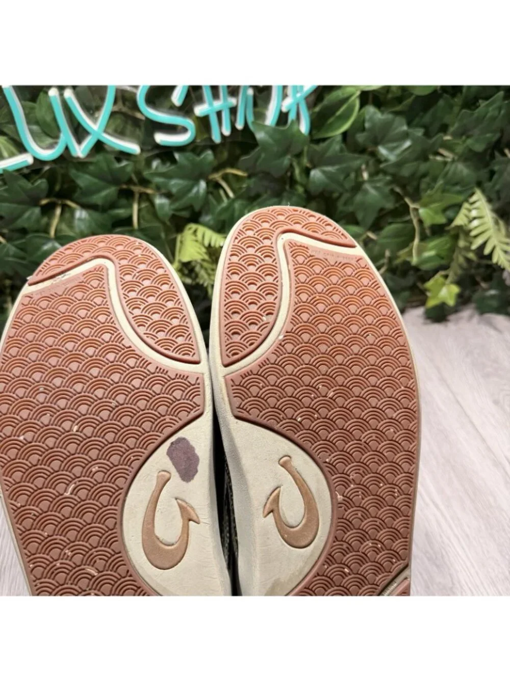 Olukai Lae‘ahi Mesh Slip On Shoes Mens Size 10.5 Green Beach Casual